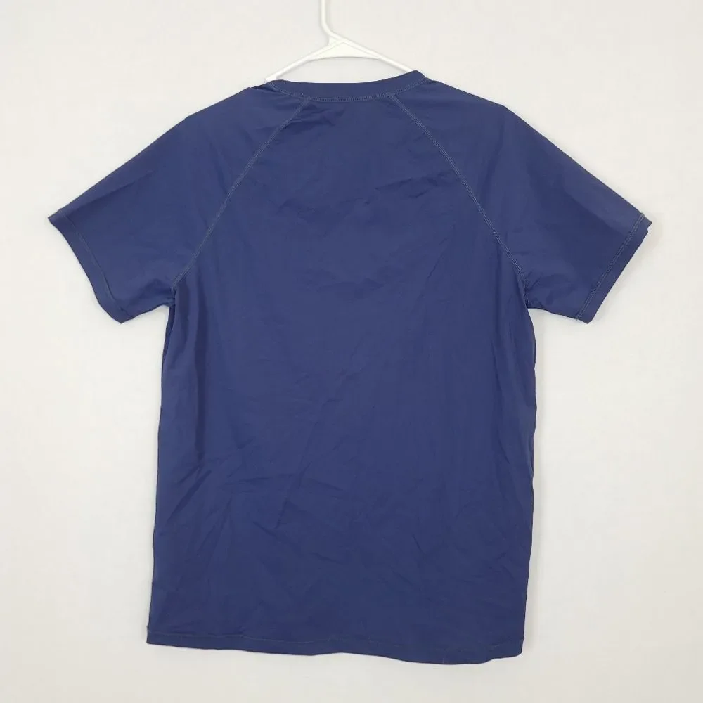 Vayager Navy Blue Short Sleeve Swimshirt Cover Up Beach Medium Rash Guard